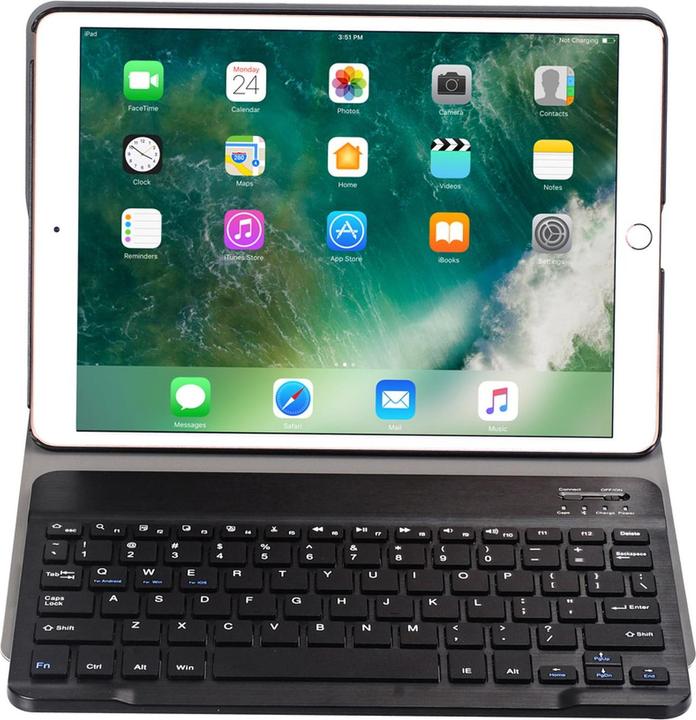 Produktbild Lobwerk 2in1 Keyboard Cover für Apple iPad 10.2 2019/2020/2021 7 Generation mit Standfunktion Tastatur Gold (iPad 10.2 2019)