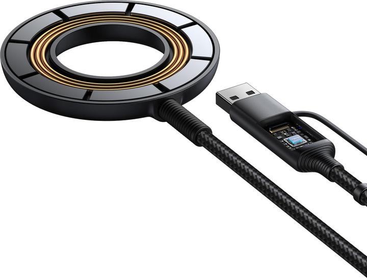 Actual product image Joyroom wireless magnetic charger 15W black (JR-WQM03) (15 W)