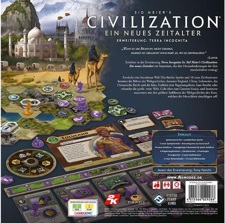 Actual product image FFG FFGD0174 - Terra Incognita: Civilization - 2-5 players, ages 14+ (DE extension) (German)