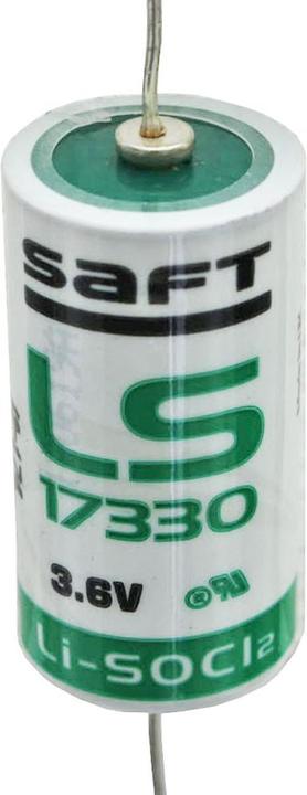 Actual product image Saft Battery ER17330, LS17330 with axial wires (1 pcs., 2/3 A, 2100 mAh)
