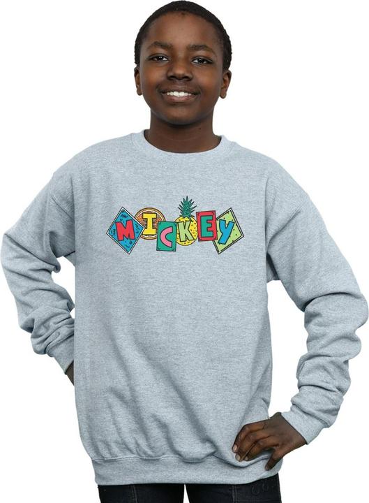 Actual product image Disney Boys Mickey Mouse Fruit Blocks Sweatshirt (128)