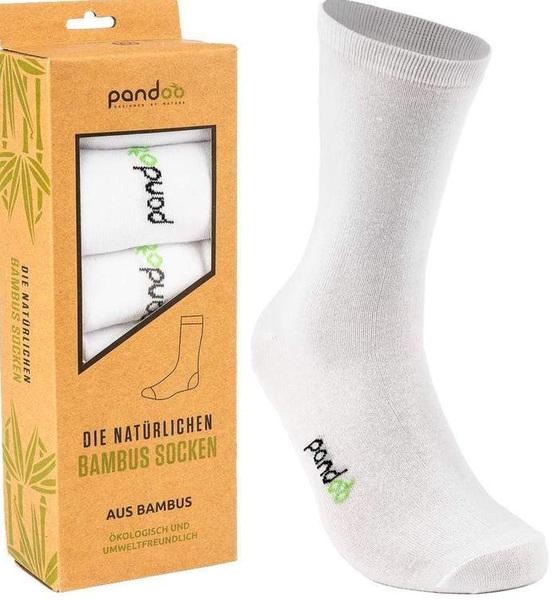Image du produit Pandoo Chaussettes de costume en bambou, 6 pièces, 35-38, blanc (paquet de 6, 35 - 38)