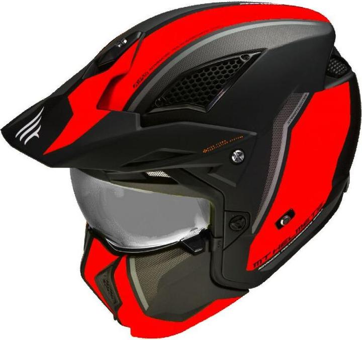 Image du produit MT Helmets casque moto cross simple ecran transformable avec mentonniere amovible streetfighter sv twin c5 (ec (64 cm, XXL)