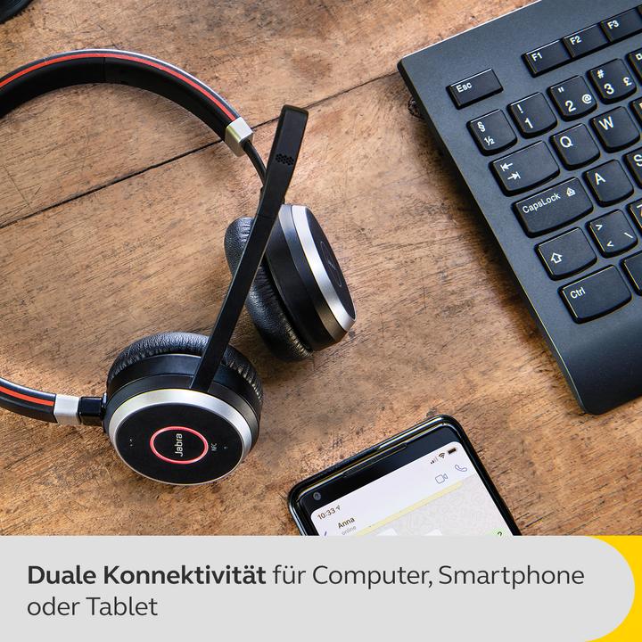 Actual product image Jabra Evolve 65 SE UC Duo (Wireless, USB-A)