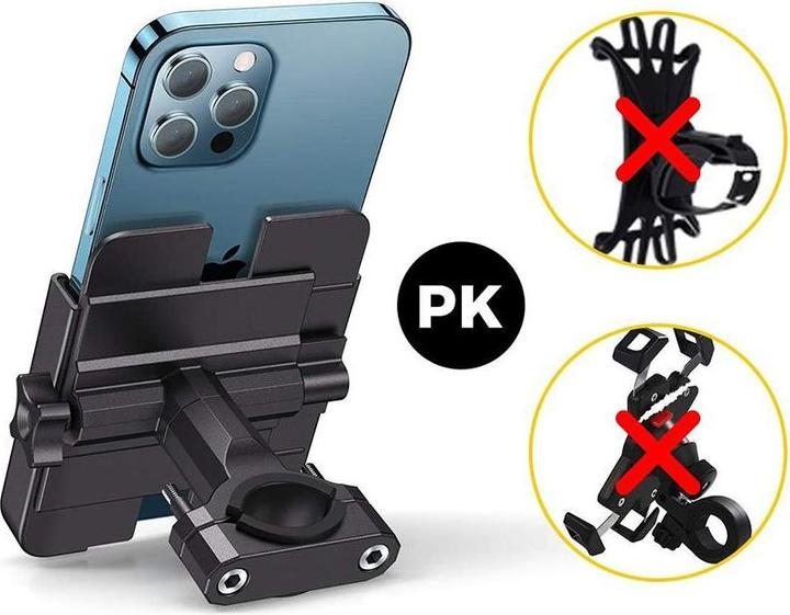 Image du produit Wozinsky metalinis dviračio telefono laikiklis, juodi Scooter (WBHBK3)