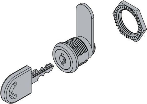 Actual product image Hettich Zylinderhebelschloss, vernickelt