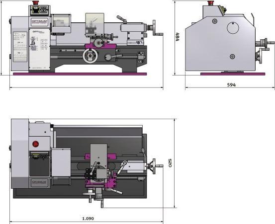 Actual product image Optimum Stürmer - Lathe OPTIturn TU 2406 (230 V)
