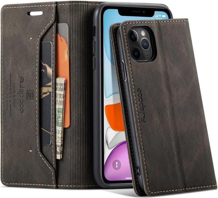 Actual product image Cover-Discount iPhone 11 Pro - Vintage Flip Case Cover grey (Apple iPhone 11 Pro)