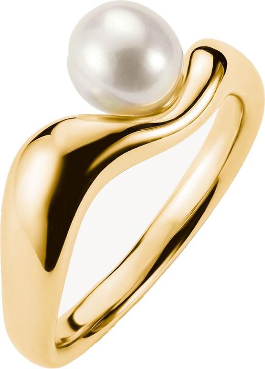 Immagine prodotto Thomas Sabo Ring mit Perle Natural Beauty vergoldet (56, 925 Argento)