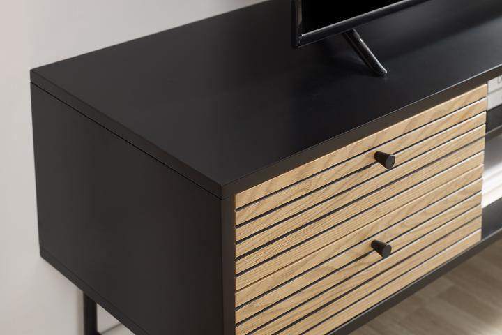Produktbild SalesFever Lowboard Echtholzfurnierx60 schwarz (150 x 40 x 60 cm)