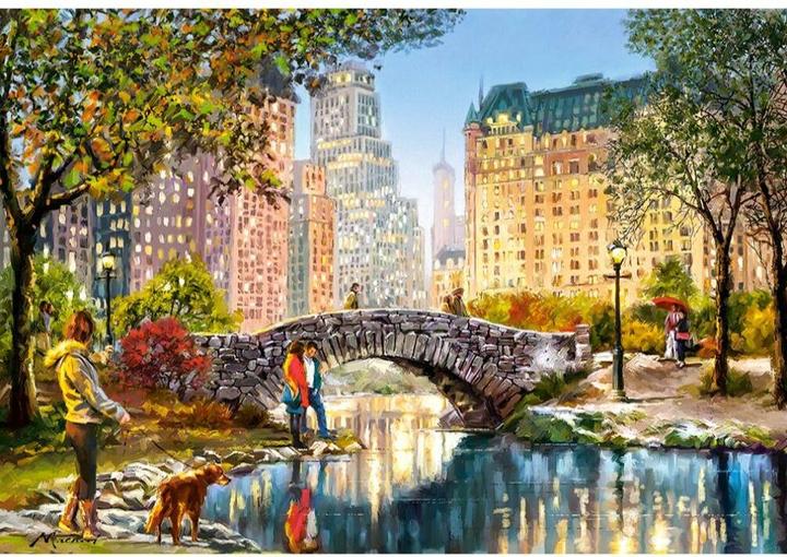 Actual product image Castorland Evening Walk Through Central Park 1000 pcs Jigsaw Puzzle 1000 piece(s) City (1000 pieces)