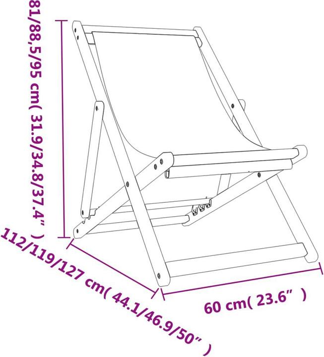 Produktbild VidaXL Strandstühle (127 cm)