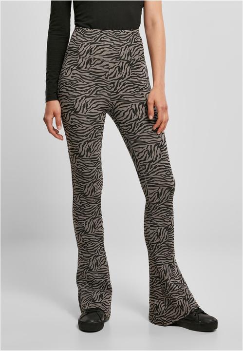 Actual product image Urban Classics Ladies High Waist Zebra Boot Cut Leggings - 14105 (XL)