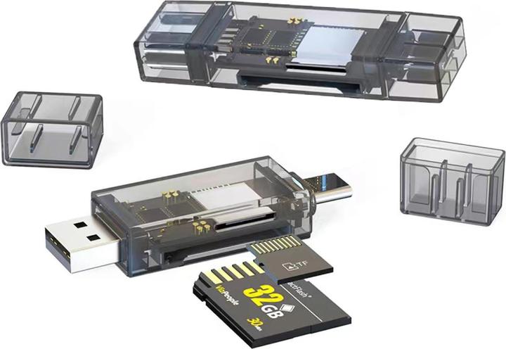 Actual product image PowerGuard Dual USB-C USB-A to SD (USB Type C, MicroDot)