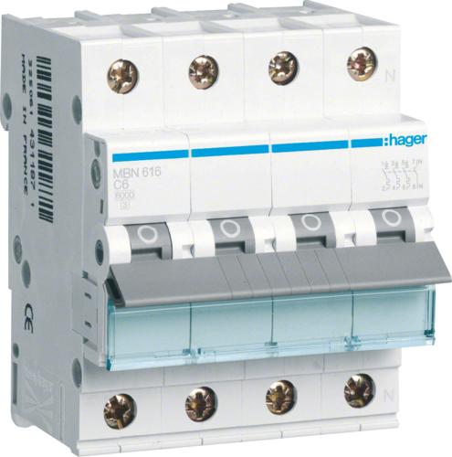 Produktbild Hager MBN616 Elektroschalter 4P