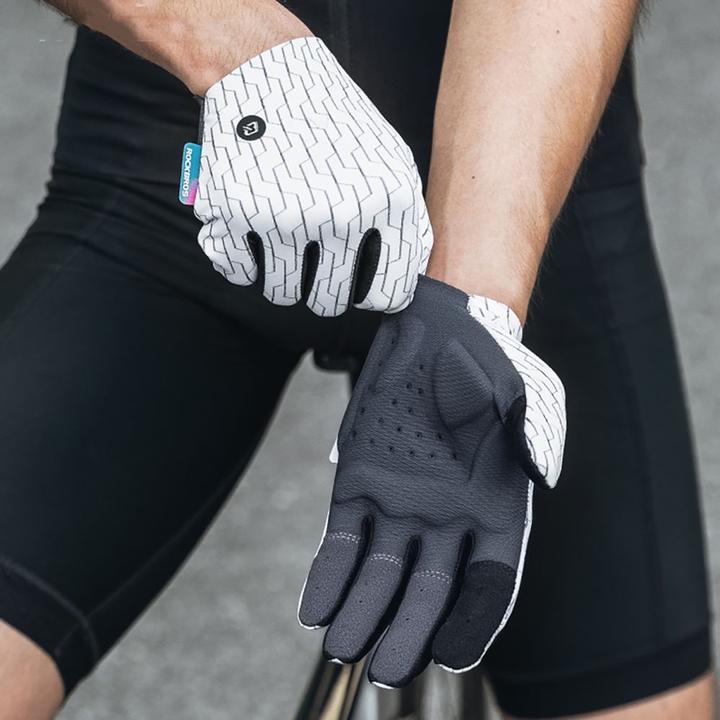 Produktbild Rockbros sports gloves full spring-summer size S - white and black (S)
