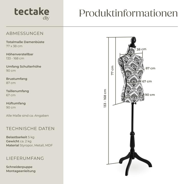 Actual product image tectake Dressmaker's dummy