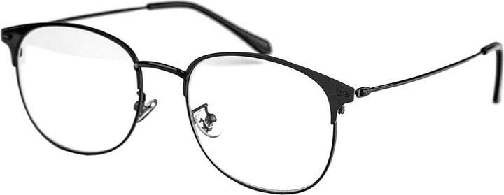 JTI Anti-Blaulicht-Brille, Clubmaster - Schwarz / Schwarz