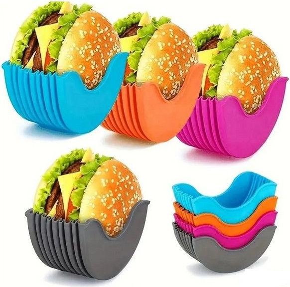 Produktbild MU Classic Hamburgerhalter aus Silikon 4er Set