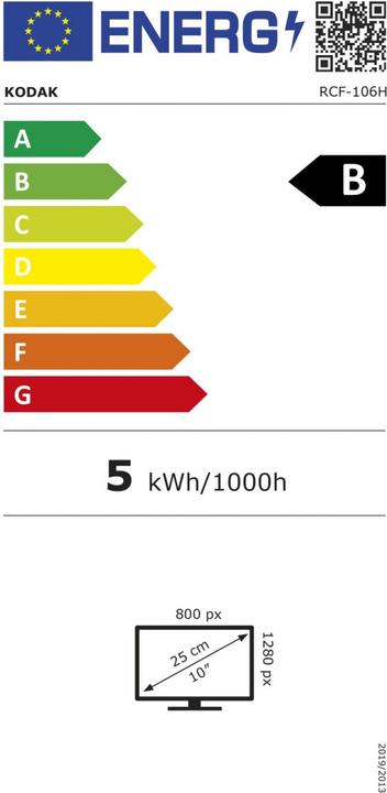 Energie-Label Kodak RCF-106H (10", 1280 x 800 Pixel)