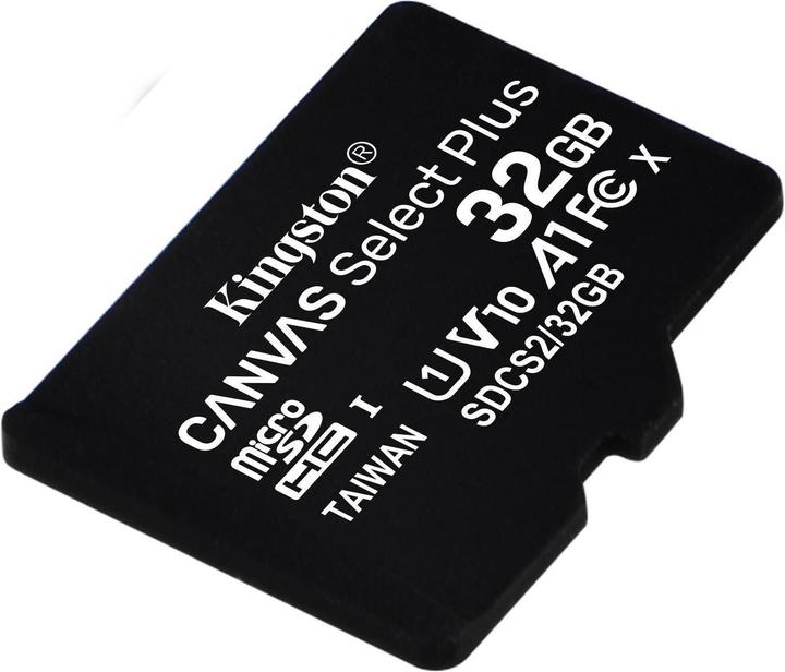 Actual product image Kingston Canvas Select Plus microSDHC Card 32GB (32 GB, microSDHC, U1, UHS-I)