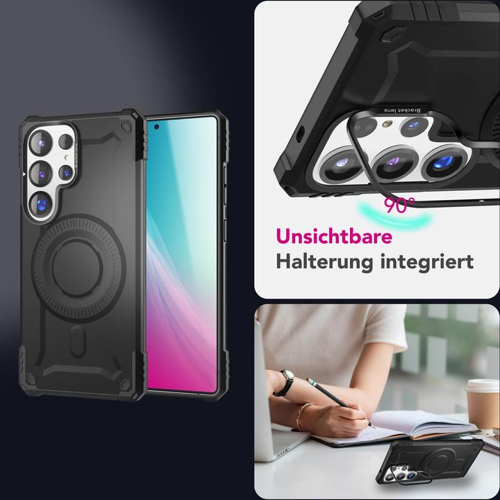Immagine prodotto Nalia Granite - Armor Panzer Hülle mit MagSafe Ring und Ständer - Military Hardcase (Samsung Galaxy S25 Ultra)