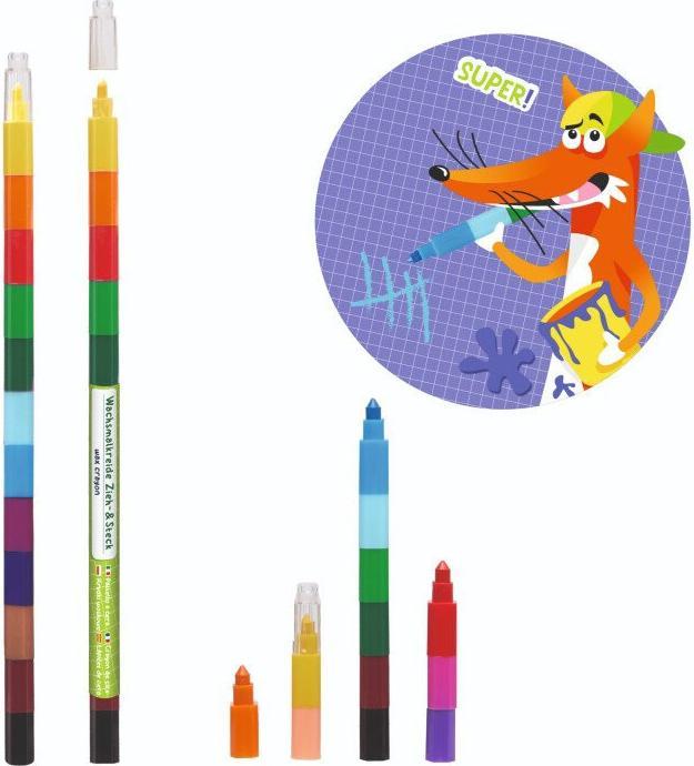 Actual product image Trendhaus Wachsmalkreide ABC (Multicoloured, 12 x)