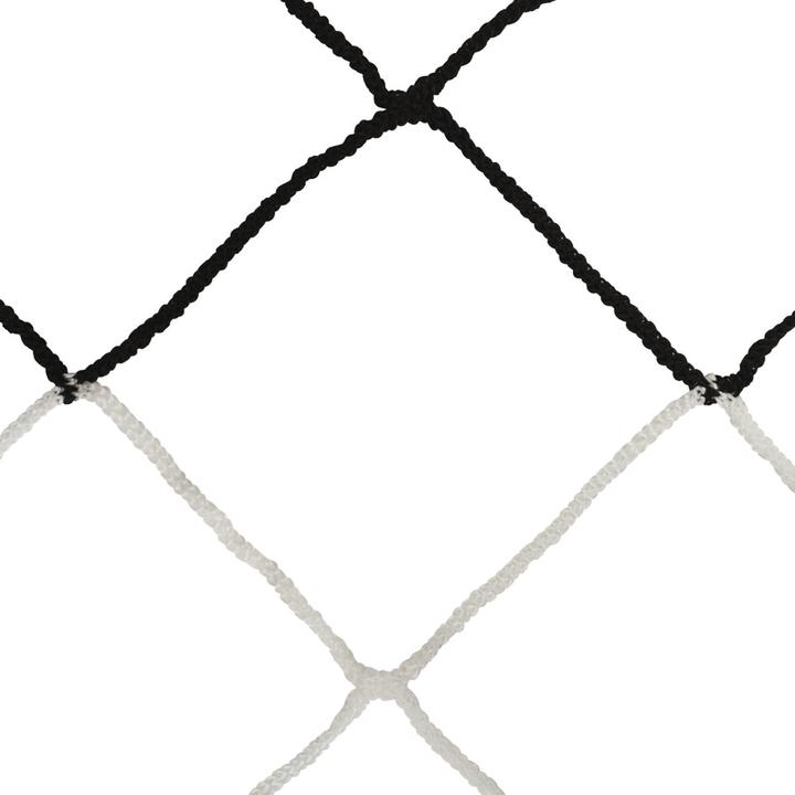 Produktbild Sporti Paar bicolor 4mm geflochtene Fussballnetze für 11er Mannschaften einfache Maschen 120 Bienenwabe