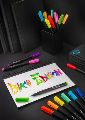 Actual product image Faber-Castell Brush Pen Black Edition (Multicoloured, 20 x)