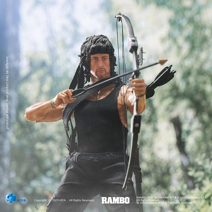 Image du produit Hiya Toys Rambo figurine 1/12 Exquisite Super Series First Blood II John Rambo 16 cm