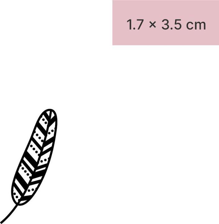 Produktbild minink Temporäres Tattoo – Feder mit Punkten