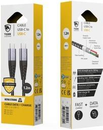 Produktbild Muvit Tiger Cable Ultra Resistant Type C/Type C 1,2m Gris (1.20 m)