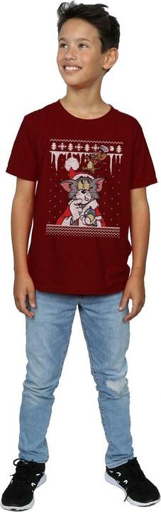 Actual product image Tom & Jerry Boys Christmas Fair Isle T-Shirt (152, 158)