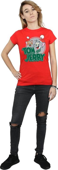 Actual product image Tom & Jerry Womens/Ladies Christmas Greetings Cotton T-Shirt (XL)