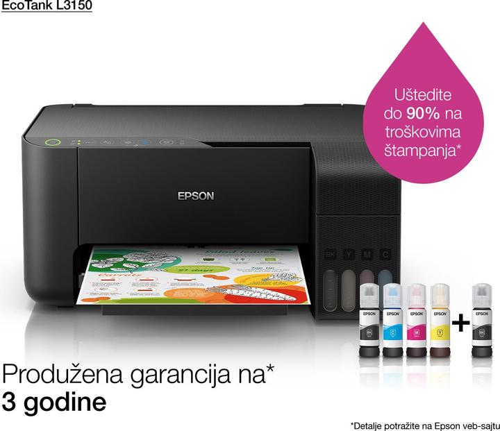 Image du produit Epson EcoTank L3150 jet d'encre DPI par minute WLAN (Encre, Couleur)