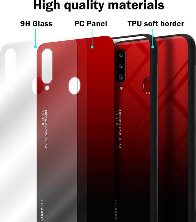 Productafbeelding Cadorabo TPU 2 kleuren glasdekking (Samsung Galaxy A20)