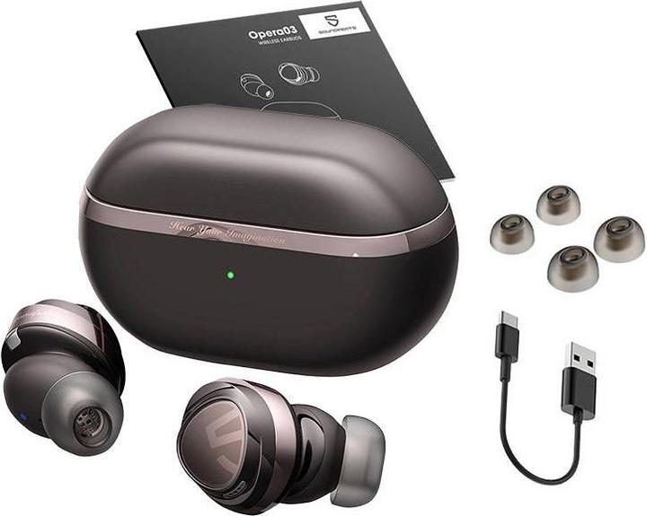 Produktbild Soundpeats Earphones Opera03 (black) (ANC, 33 h, Kabellos)