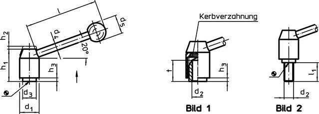 Produktbild Halder Verstellbare Spannhebel (M16)