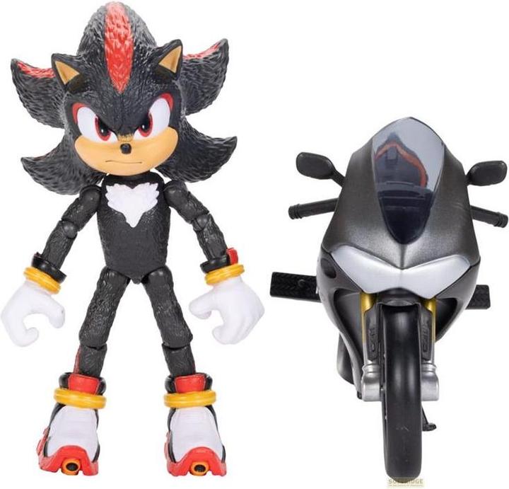 Actual product image Jakks Pacific Sonic - The Hedgehog Movie 3 action figure with vehicle 13 cm