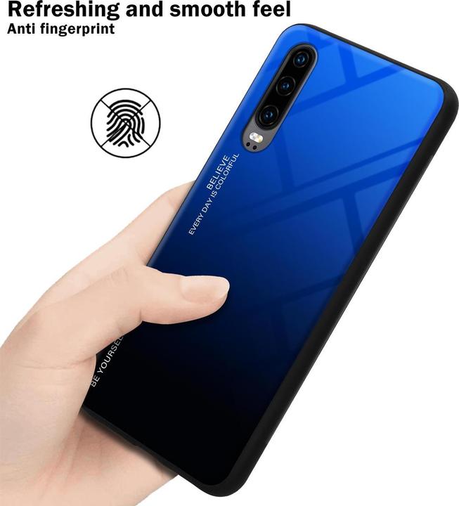 Actual product image Cadorabo TPU 2 colors glass cover (Huawei P30)
