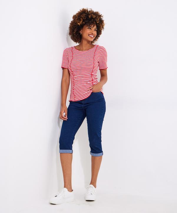 Produktbild Joe Browns Exposed Seam Striped Scoop Neck Tee (40)