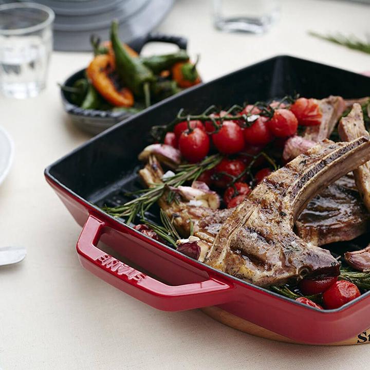 Actual product image Staub Grill pan with 2 handles (33 cm, Grill pan, Cast iron)