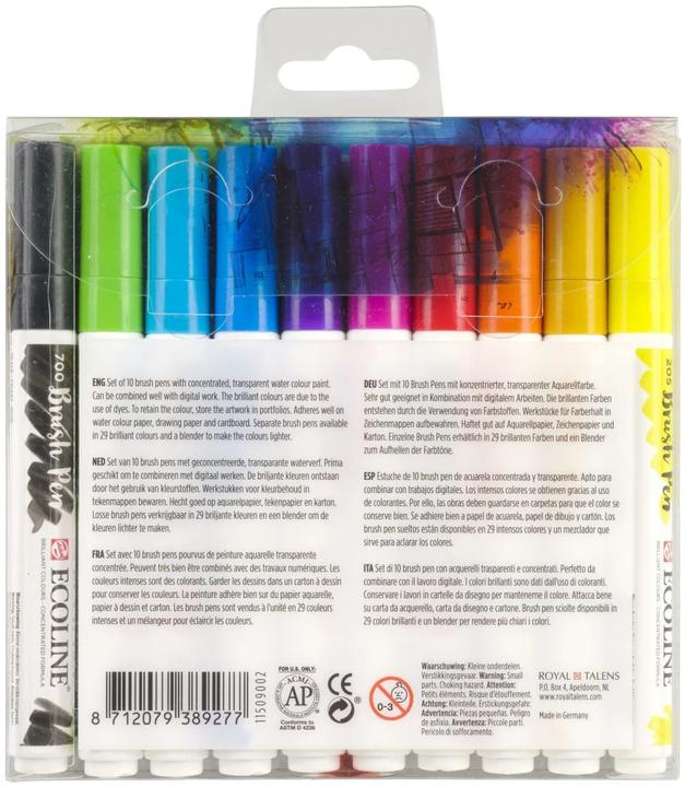 Immagine prodotto Talens Penna a pennello ECOLINE (Multicolore, 10 x)