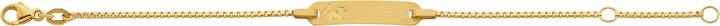 Caroussel ID-Bracelet Venezianer mit Katze 14 cm (14 cm, Gold)