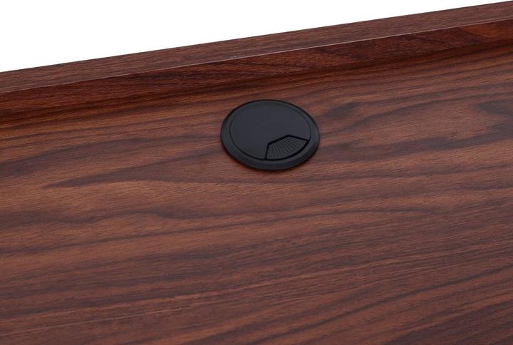 Actual product image Swisshandel24 Desk HWC-J78, office table computer table work desk, drawer, 78x121x60cm Walnut look (78 x 121 x 60 cm)
