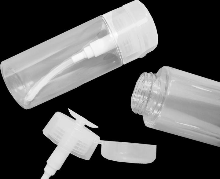 Produktbild Pumpflasche Kunststoff, leer, für 200 ml Nagellack- entferner,Höhe:10,2 cm,Ø 5,8cm