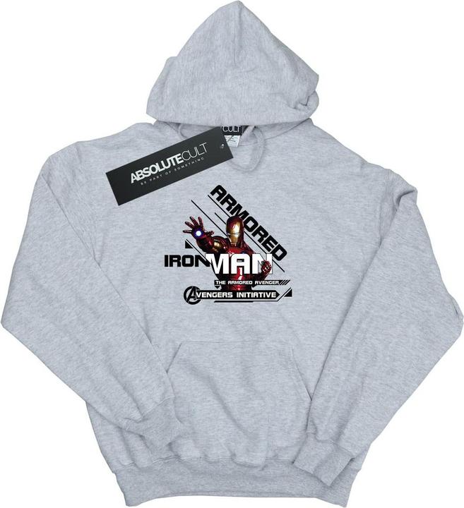 Actual product image Boys Avengers Iron Man Armoured Avenger Hoodie (116)