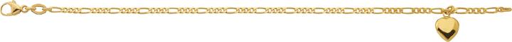 Produktbild Bijou Classic ID-Bracelet Figaro mit Herz 16 cm (16 cm, Gold)