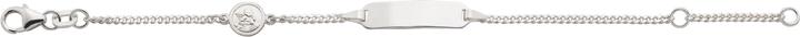 Immagine prodotto Caroussel ID-Bracelet Panzer mit integriertem Schutzengel 14 cm (14 cm, Argento)