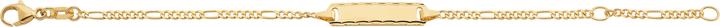 Produktbild Caroussel ID-Bracelet Figaro, Schild mit diamantiertem Rand 14 cm (14 cm, Gold)